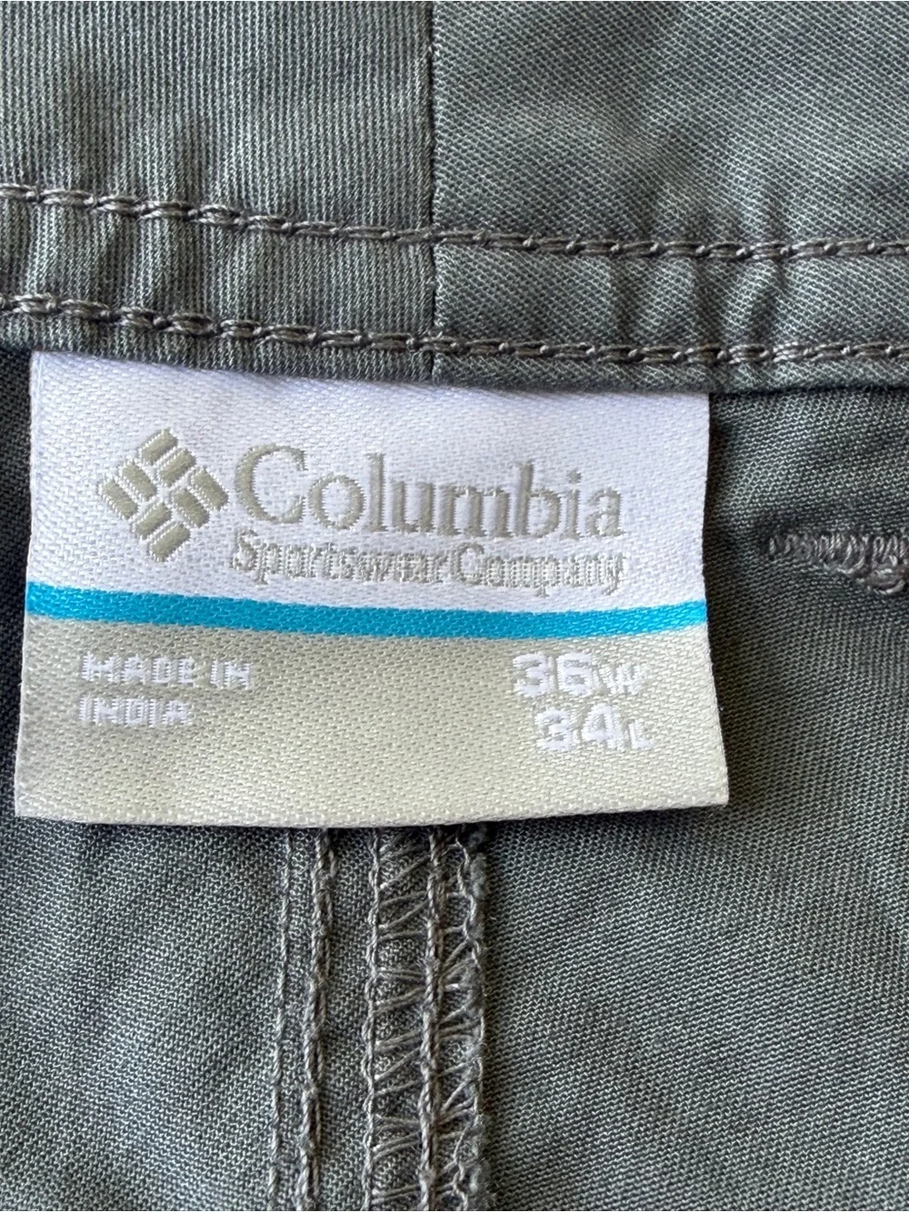 Columbia Rapid River Pants Mens 36x34 Gray Regular Fit Omni-Shade UPF 50 Hiking